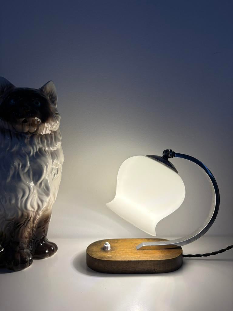 Vintage tafellamp, bedlamp, nachtlamp, Frans, antiek, Antiek en Kunst, Antiek | Lampen, Ophalen of Verzenden