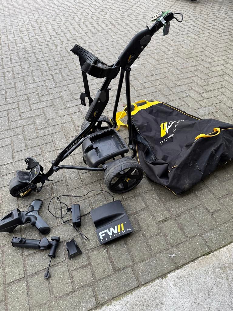 Golf trolley Powakaddy defect, Ophalen, Gebruikt, Golfkar, Overige merken