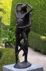 bronzen beeld / ZOENEND liefdespaar / 55 cm hoog, Nieuw, Info@huisentuindecoratiemarie.nl, Mensenbeeld, Huis en tuin decoratie marie