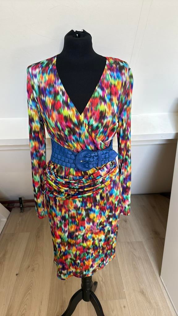 Prachtige kleurrijke jurk van Caroline Biss in maat 42, Kleding | Dames, Jurken, Zo goed als nieuw, Ophalen of Verzenden