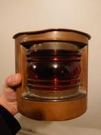 Bakboord scheepslamp van koper of brons of messing., Antiek en Kunst, Ophalen of Verzenden
