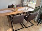 Eetkamerstoelen 4 stuks bruin Loods 5, Ophalen, Zo goed als nieuw, Bruin