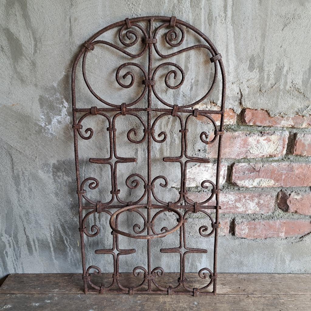 Metalen bloempothouder muurhanger ornament roest *Etage3*, Huis en Inrichting, Woonaccessoires | Overige, Gebruikt, ., Ophalen of Verzenden