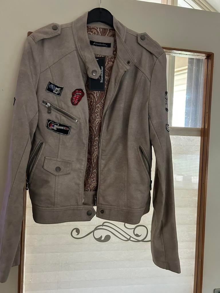 Nieuw biker jasje, Maat 38/40 (M), Zwart, Nieuw, Ophalen of Verzenden