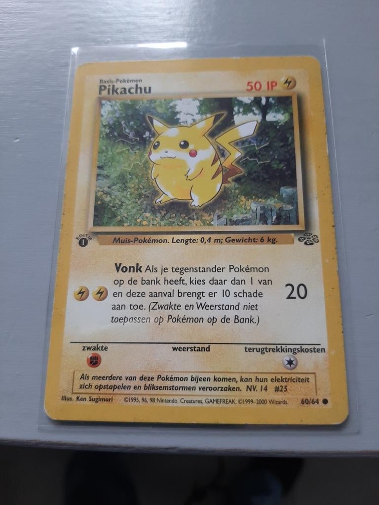 Pokemon Kaart - Pikachu 60/64, Ophalen, Gebruikt, Losse kaart