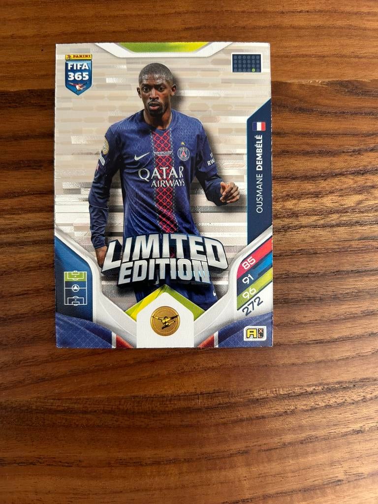 Panini Adrenalyn XL Fifa 365 Limited Edition Dembele PSG, Ophalen of Verzenden, Nieuw, Buitenlandse clubs
