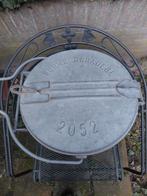 Vintage Zinken vuilnisbak met Deksel - Ferwerderadeel 2052, Huis en Inrichting, Emmers, Ophalen of Verzenden, Gebruikt, Zink, Met deksel