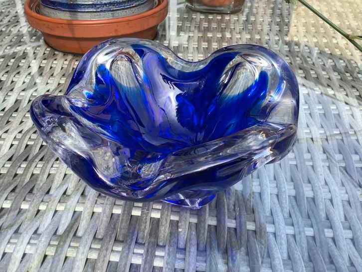 Bayel glasbowl blauw sixties, Verzamelen, Retro, Huis en Inrichting, Ophalen of Verzenden