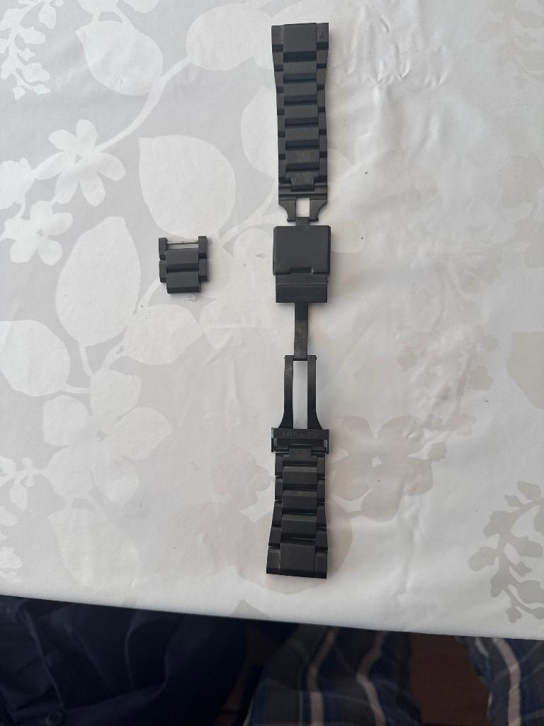 Titanium horlogebandje Garmin, Ophalen, Zo goed als nieuw, Zwart, Android