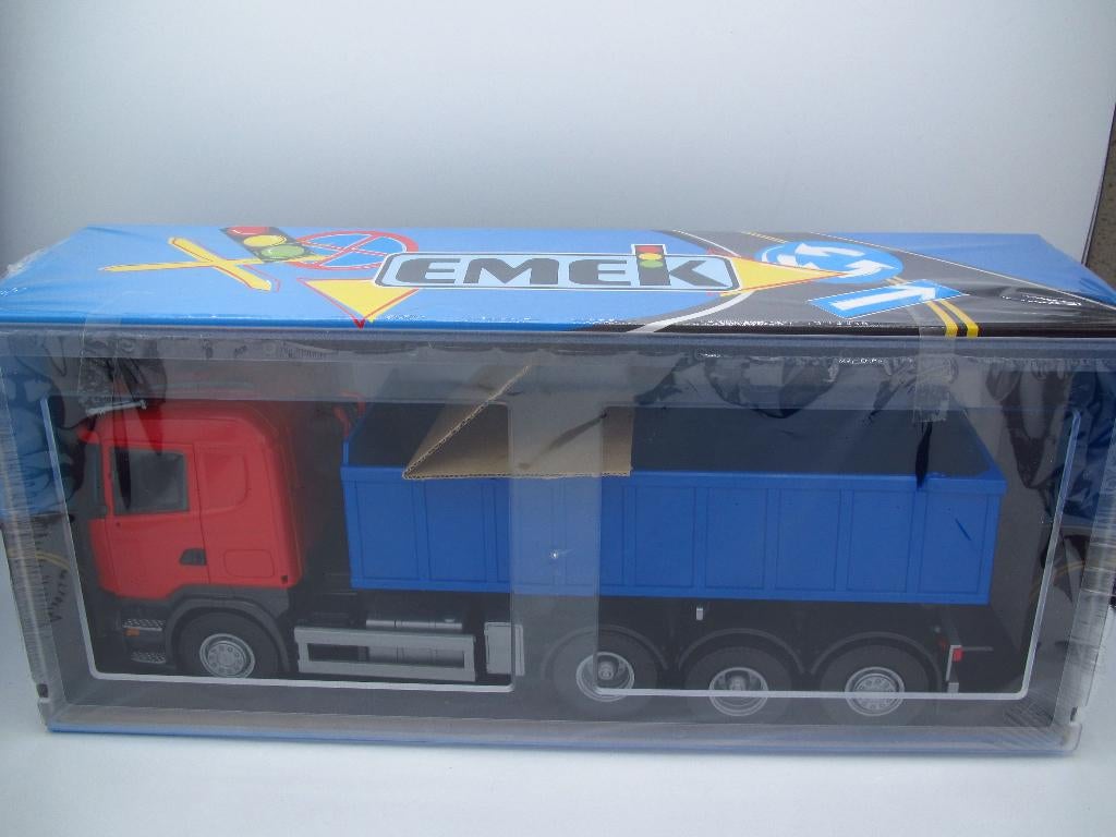 Emek - 20705 Scania R730 8x4 met afzetcontainer 1:25 in doos, Overige merken, Groter dan 1:32, Nieuw, Ophalen of Verzenden