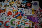 sticker verzameling oude stickers Doos vol Retro Vintage, Ophalen, Zo goed als nieuw