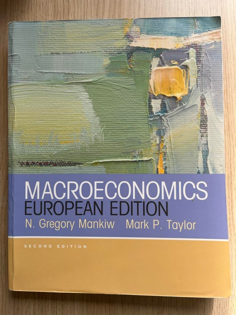 Macroeconomics European Edition - N. Gregory Mankiw, Boeken, Ophalen of Verzenden, Gamma, Gelezen, WO