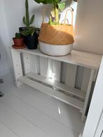 Pallet kist tafel/bankje - veelzijdig 2stuks per stuk, Ophalen, Gebruikt, Twee, Wit