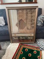 Oud schilderij met paarden, 17x96 cm, Antiek en Kunst, Kunst | Schilderijen | Klassiek, Ophalen