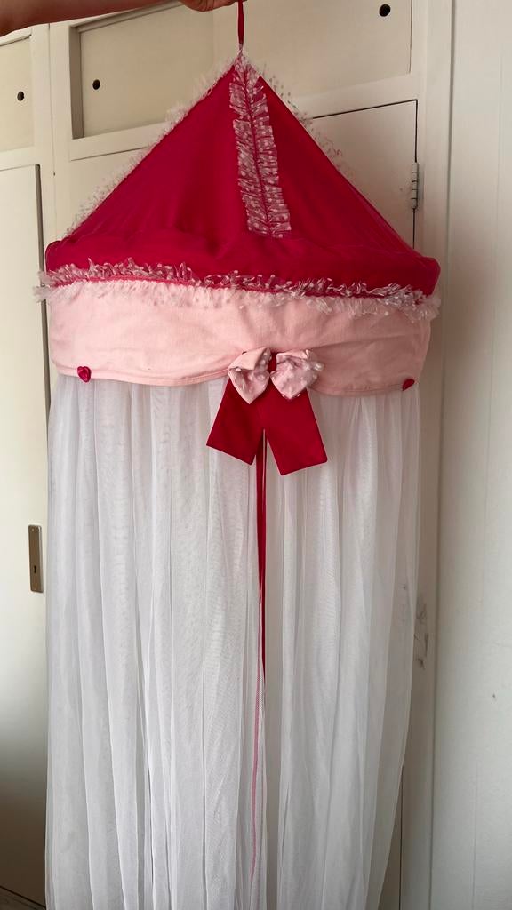 Roze/rode klamboe voor kinderbed, Ophalen of Verzenden, Zo goed als nieuw, Klamboe