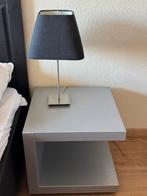 Twee metalen moderne nachtkastjes MOET WEG, Ophalen, Zo goed als nieuw, Metaal of Aluminium, Minder dan 45 cm