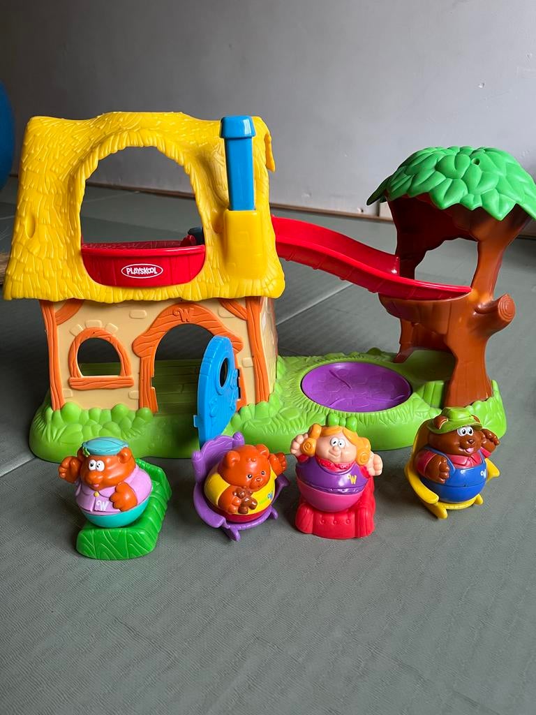 Playskool Weebles Goldilocks Boom Huis met Figuren, Ophalen, Gebruikt, Jongen of Meisje