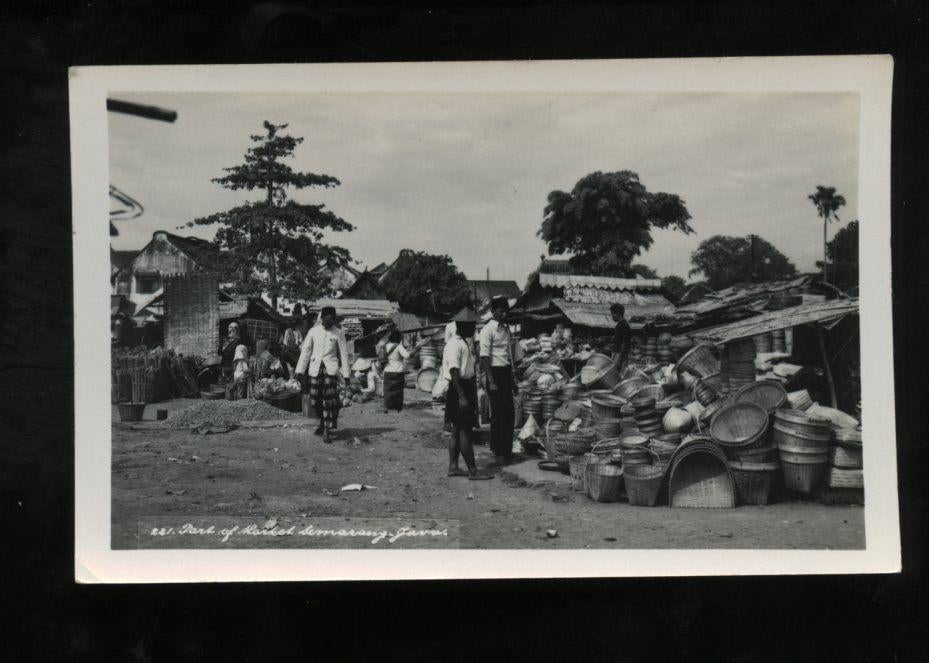 Nederlands indië  1930 Semarang Markt fotokaart (33-43), Ophalen, 1920 tot 1940, Buiten Europa