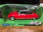 Citroën DS 19 Cabriolet rood Welly Nex schaal 1:24, Auto, ., Ophalen of Verzenden, Zo goed als nieuw