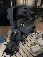 Bugaboo donkey 5 duo stormy blue, Bugaboo, Zo goed als nieuw, Verstelbare duwstang, Ophalen