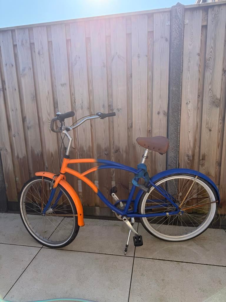 Fiets - Oranje/Blauw - Goede staat, Ophalen, Gebruikt