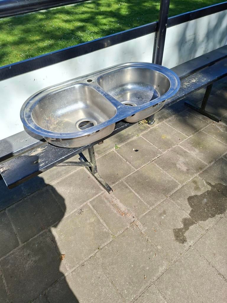 Rvs wasbak voor camping of veranda /buitenkeuken, Ophalen, Gas