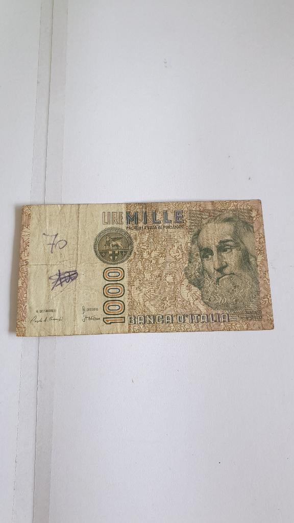 1681 italie 1000 lire, Postzegels en Munten, Bankbiljetten | Europa | Niet-Eurobiljetten, Verzenden, Italië