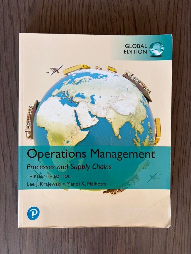 Operations Management: Lee J. Krajewski - thirteenth edition, Boeken, Ophalen of Verzenden, Gamma, Zo goed als nieuw, HBO