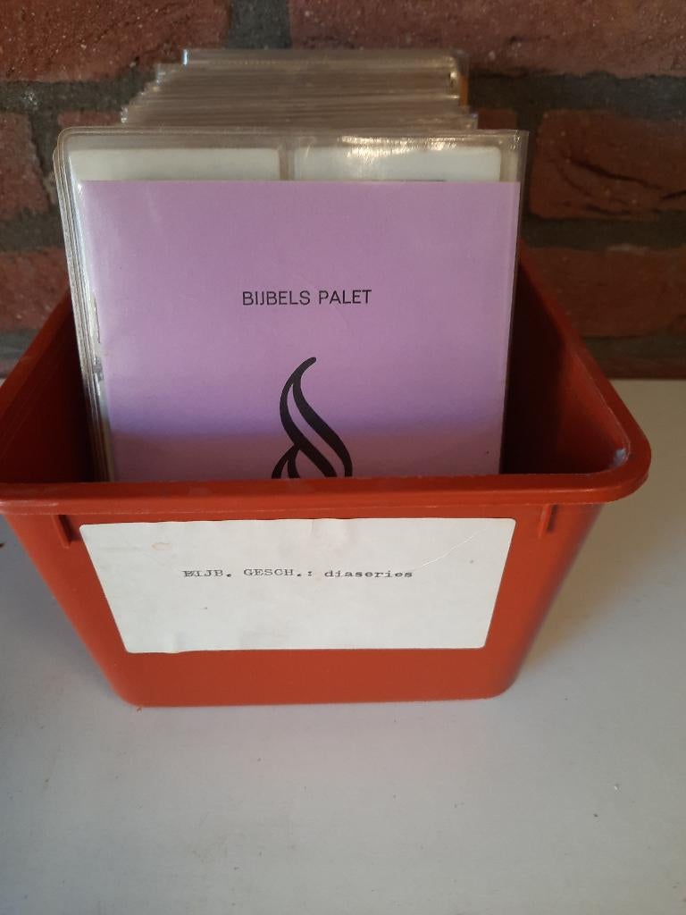 mooie grote collectie Bijbels Palet dia‑series + boekjes, Ophalen of Verzenden, Gebruikt, Overige typen, Christendom | Protestants