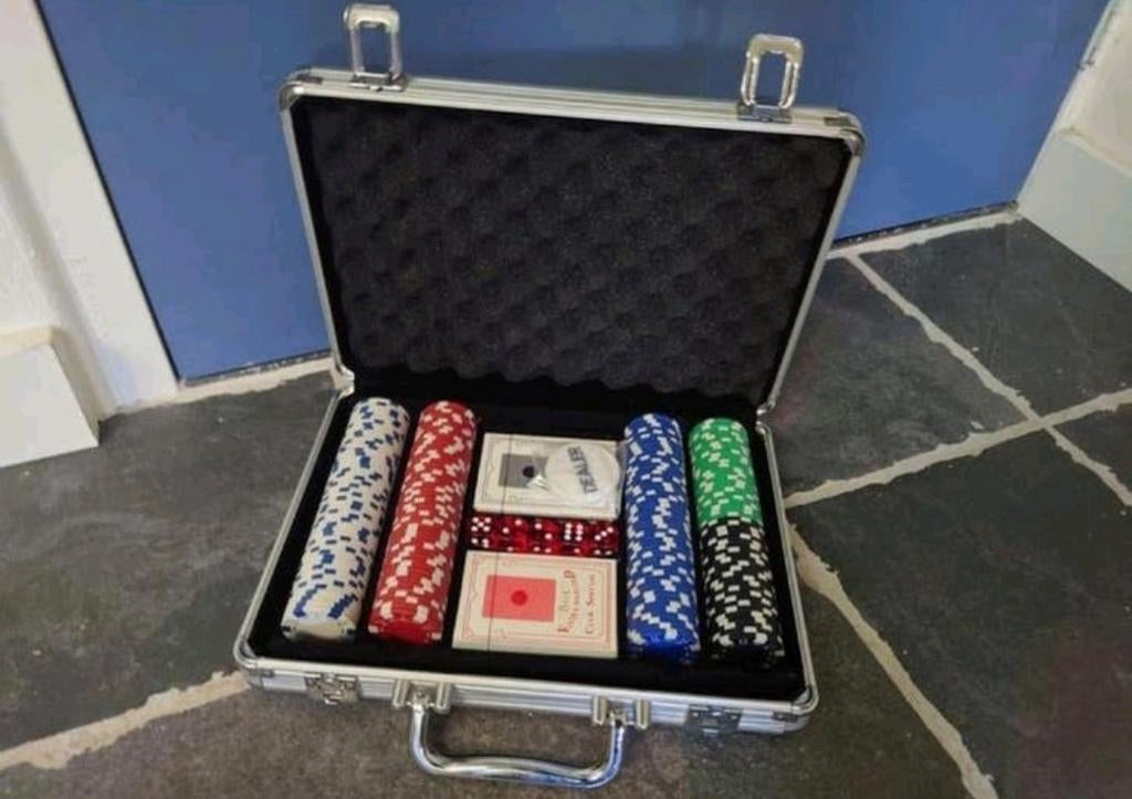Complete pokerset (200 fiches), NIEUW!, Hobby en Vrije tijd, Ophalen of Verzenden, Nieuw