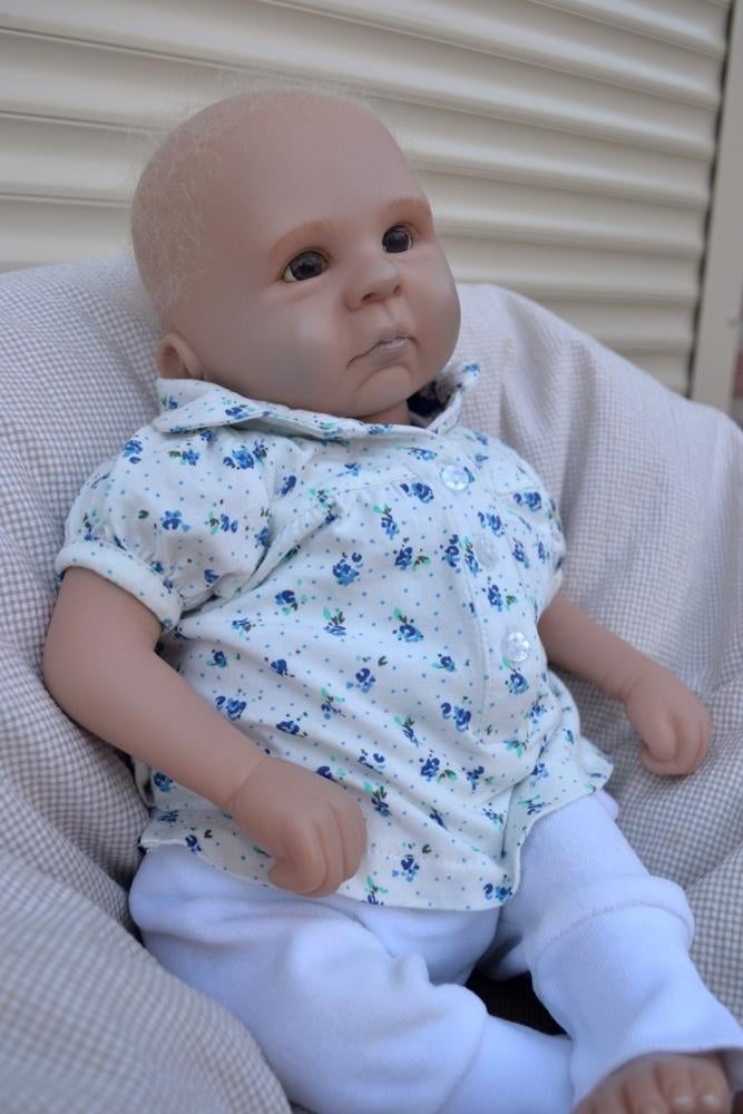 Mooie Reborn baby pop NR 7892, Verzamelen, Poppen, Ophalen of Verzenden, Zo goed als nieuw, Babypop