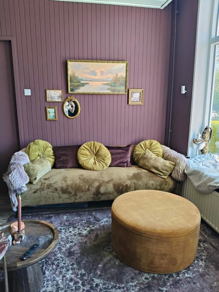 Poef, Ophalen, Rond, 75 tot 100 cm, Zo goed als nieuw