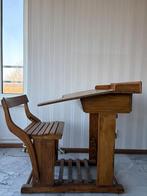 Antieke houten schoolbank, Ophalen