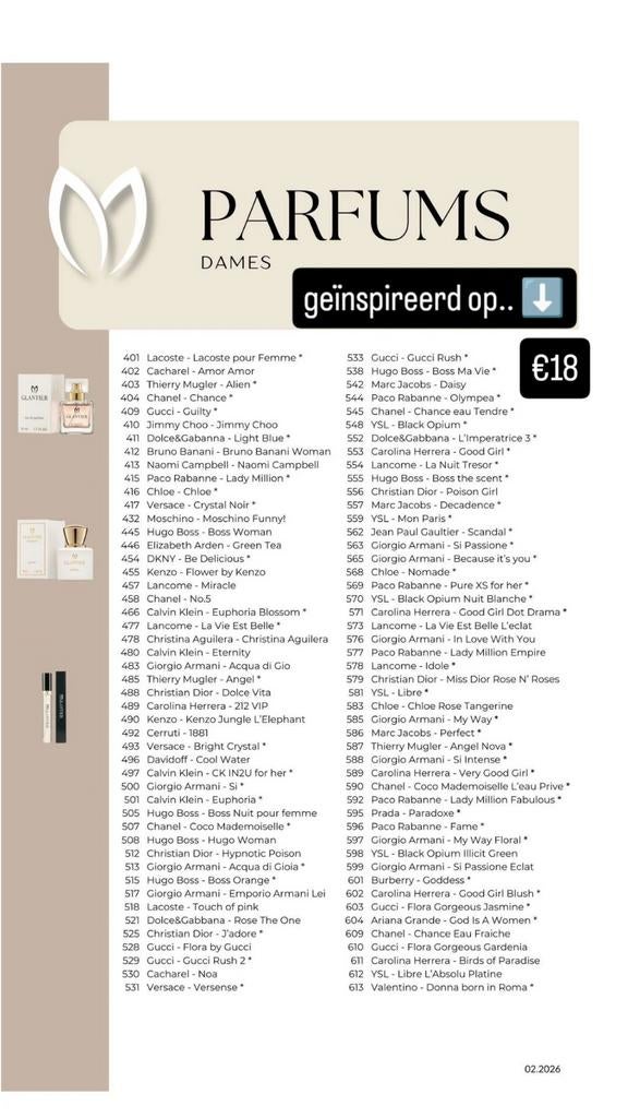 Glantier Parfums: Dezelfde geur, andere prijs!, Ophalen of Verzenden, Nieuw