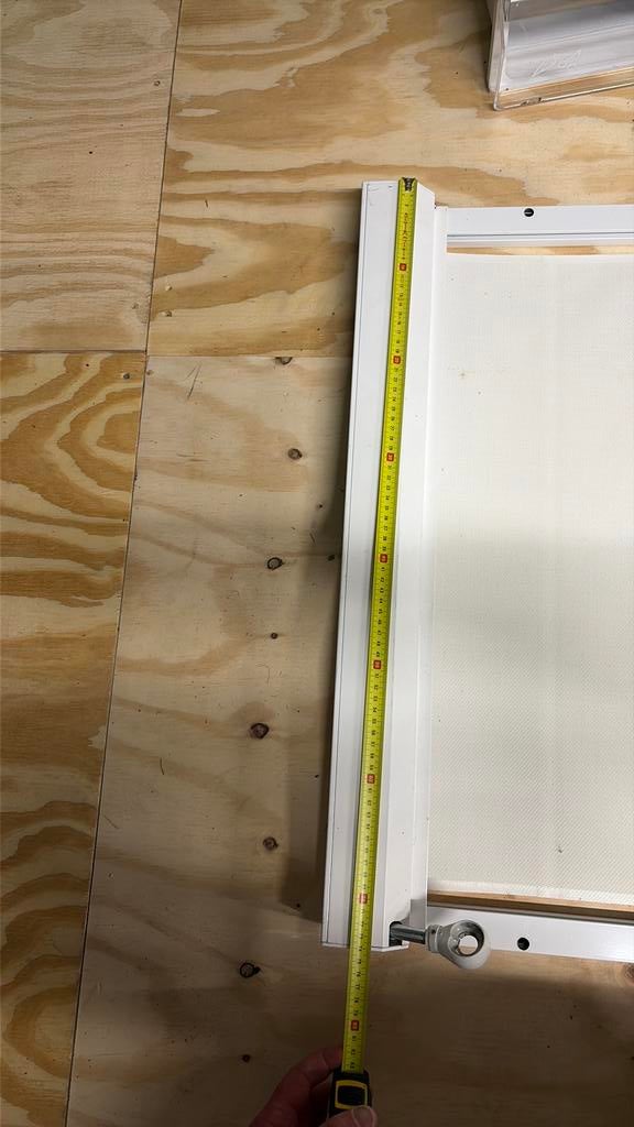 2 keer screen handmatig wit, Tuin en Terras, Zonneschermen, 150 tot 300 cm, Ophalen of Verzenden, Zo goed als nieuw