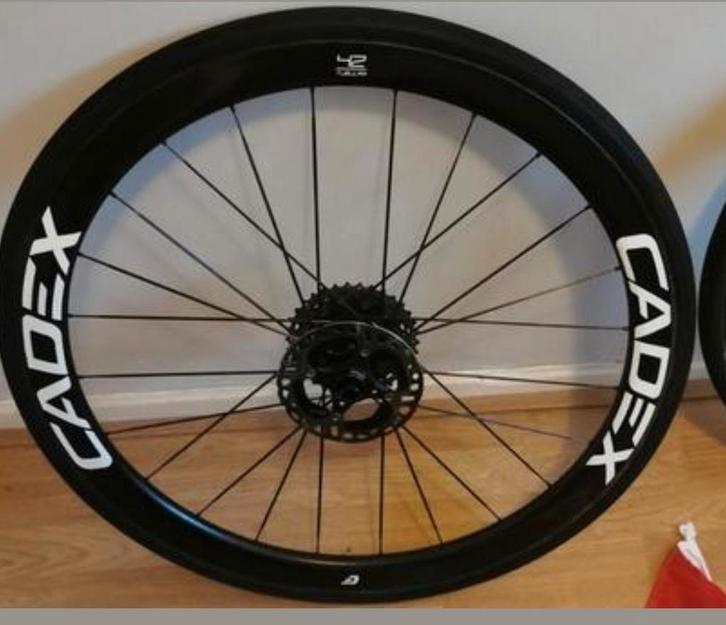 Cadex Wielset - Carbon Racefiets Wielen (tubular), Fietsen en Brommers, Fietsonderdelen, Zo goed als nieuw, Racefiets, Wiel, Ophalen of Verzenden