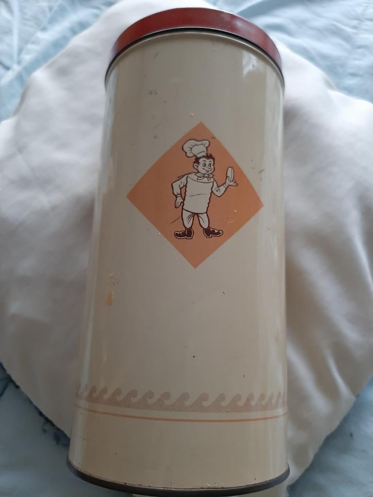 Vintage Bolletje Beschuitbus - Retro Keukenaccessoire, Ophalen of Verzenden, Gebruikt