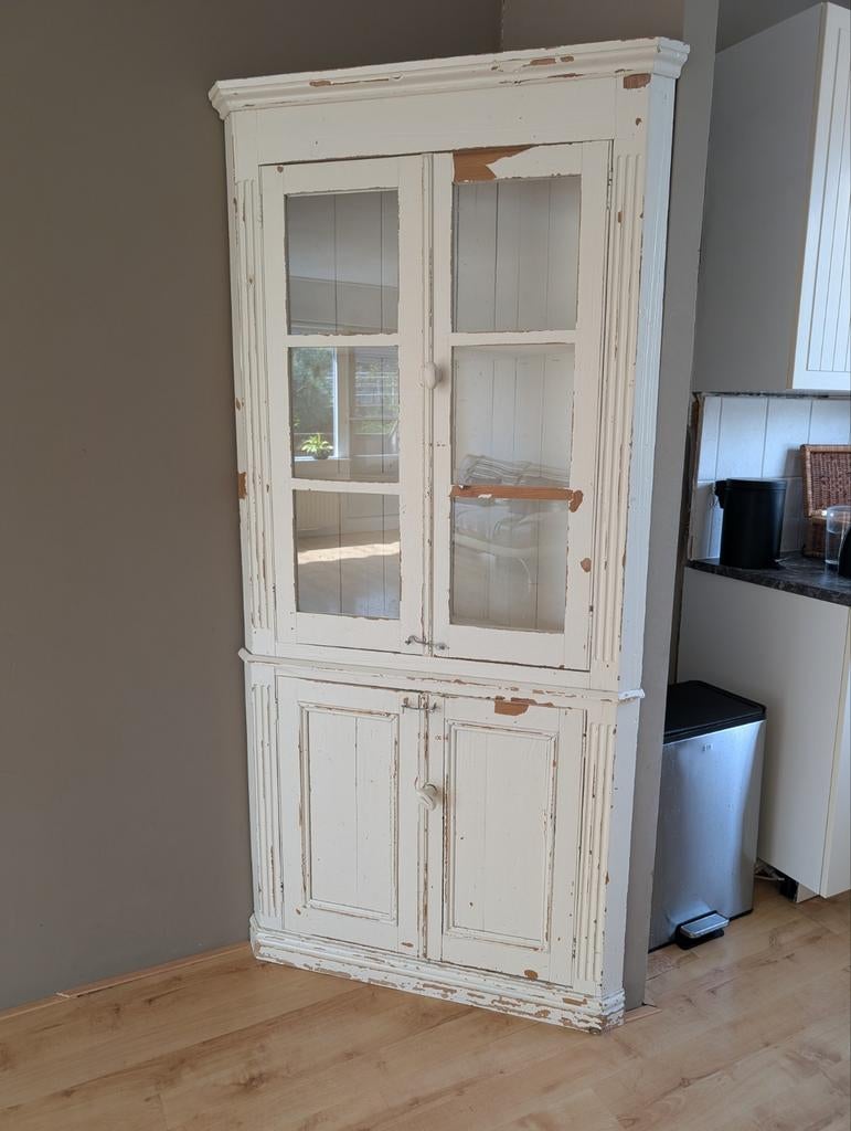 Klassieke Vintage Hoekkast - Twee Delen, Ophalen