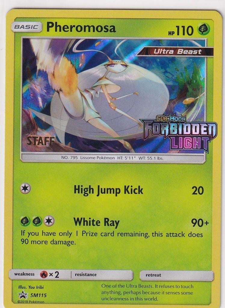 Pheromosa (SM115) Staff Stamped Holo, Verzenden, Zo goed als nieuw, Losse kaart, Foil