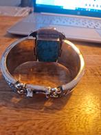 Tibetaanse armband met turquoise, amber en sponskoraal., Ophalen of Verzenden, Zilver, Armband, Met edelsteen