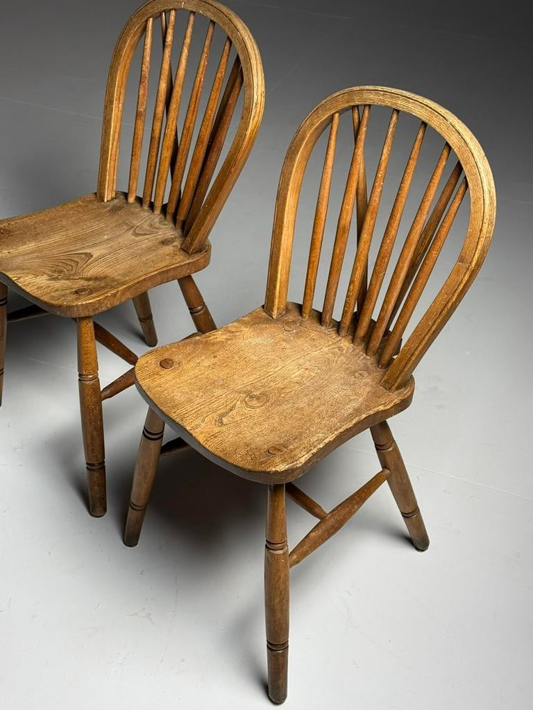 Set van 2 windsor stoelen, Huis en Inrichting, Stoelen, Ophalen, Zo goed als nieuw, Bruin, Vijf, Zes of meer stoelen