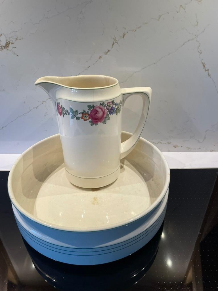 Mooie Lampetstel Villeroy & Boch Bonn met rozen, Antiek en Kunst, Ophalen of Verzenden