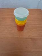 3 kleine Tupperware bekertjes met deksel, Huis en Inrichting, Ophalen of Verzenden, Groen