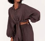 GARCONNE blouse bruin met wijde ballonmouw mt TU, Kleding | Dames, Parijs, Nieuw, Garconne, Ophalen of Verzenden