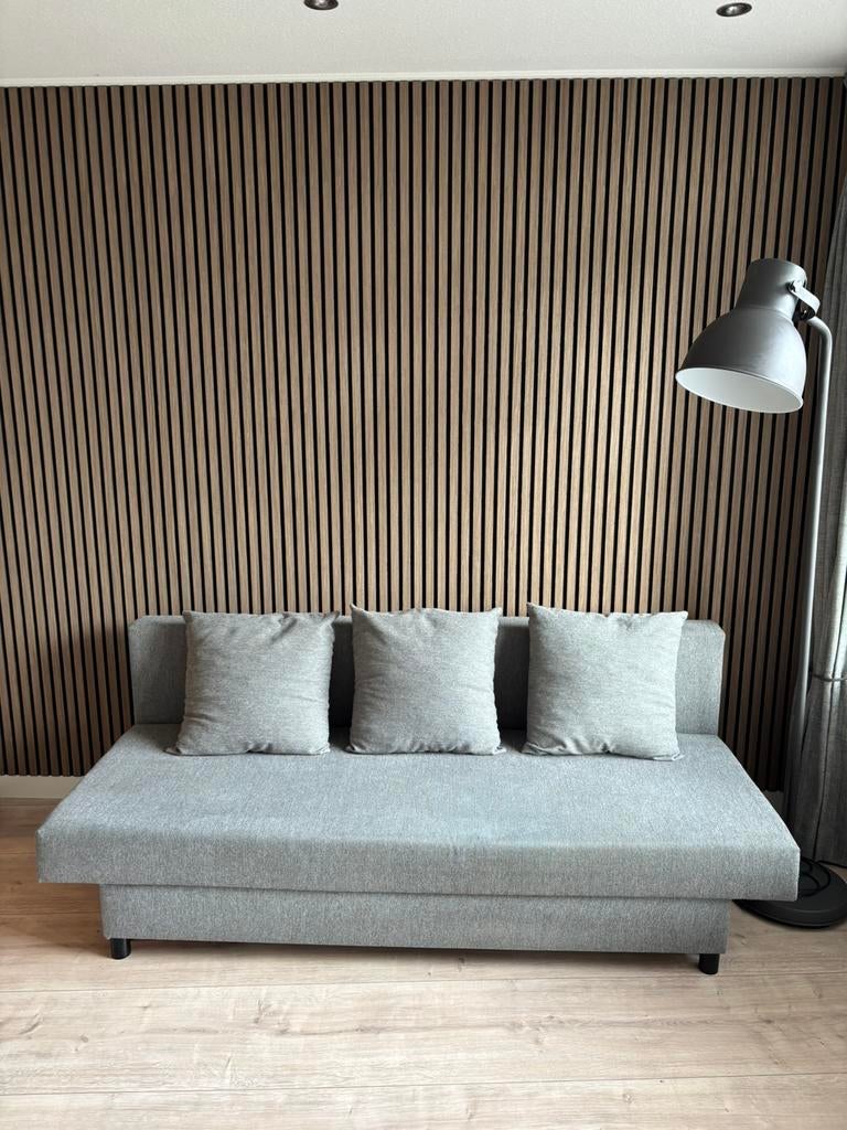 Ikea 3-zits slaapbank, grijs (älvdalen), Ophalen, Gebruikt, Tweepersoons, 140 cm