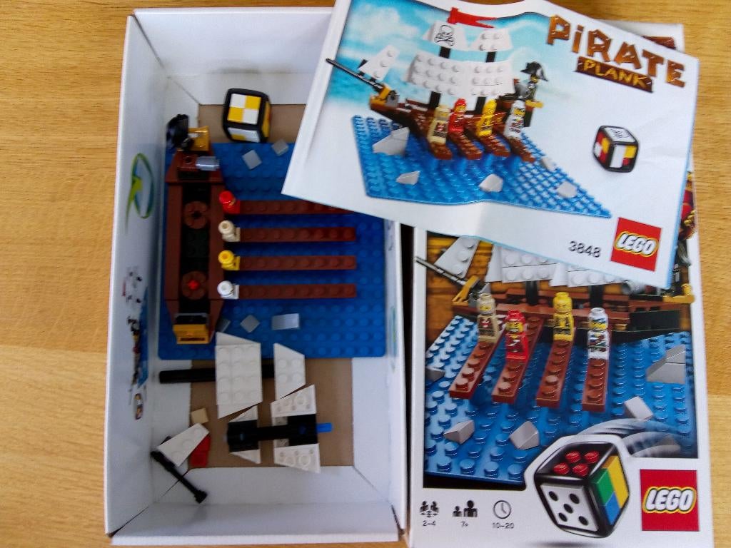 LEGO 3848 Pirate Plank spel (w), Compleet, Gebruikt, Lego, Ophalen of Verzenden