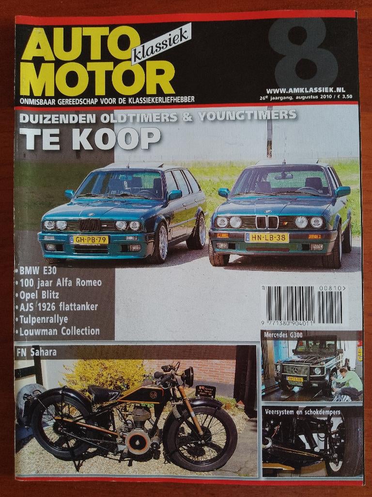 Auto Motor Klassiek 8 2010 BMW E30 100 jaar Alfa, Opel Blitz, Boeken, Ophalen of Verzenden, Nieuw, BMW