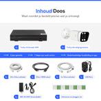 Teceye PoE cameraset 4 stuks met 500GB recorder Wit CCTV, Ophalen of Verzenden, Nieuw, Buitencamera