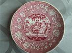 Antiek Maastricht Tea-Drinker bord, rood-wit decor, Antiek en Kunst, Ophalen of Verzenden