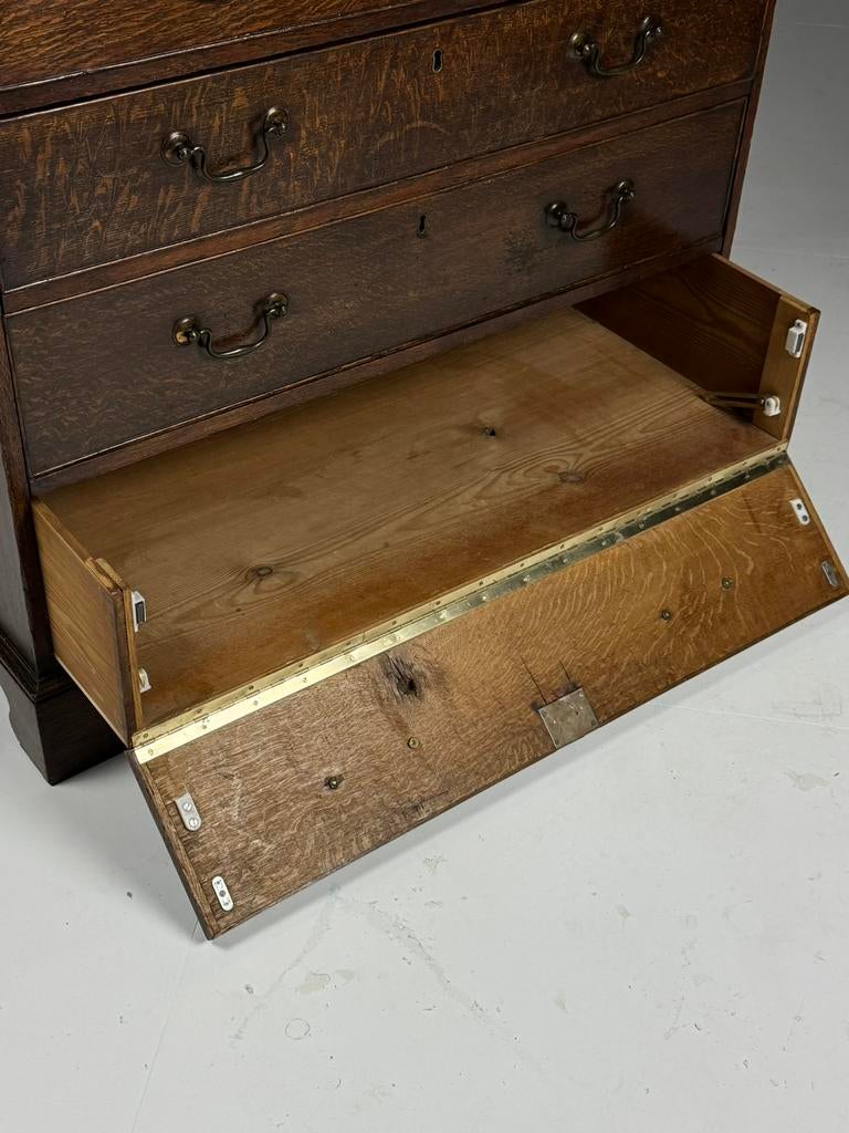 Ladekast Engels antiek ca. 1780, Ophalen, Eikenhout, 50 tot 100 cm, Zo goed als nieuw